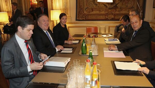 美國務卿與法外長在巴黎討論北約、伊朗、朝鮮和敘利亞問題 - 俄羅斯衛星通訊社