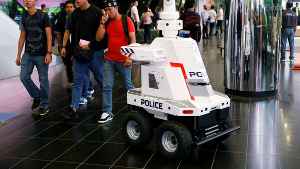 机器人警察在新加坡的东盟峰会上维持秩序 - 俄罗斯卫星通讯社