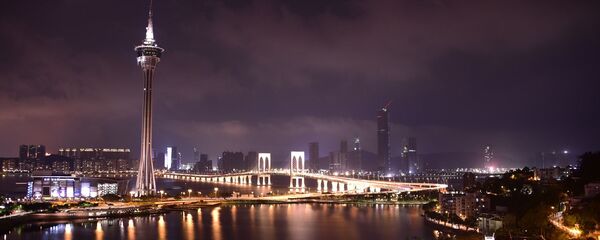 Вид ночного Макао, Китай - 俄羅斯衛星通訊社