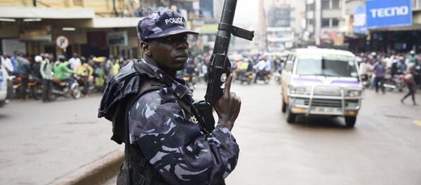 A police officer in Uganda.  - 俄罗斯卫星通讯社