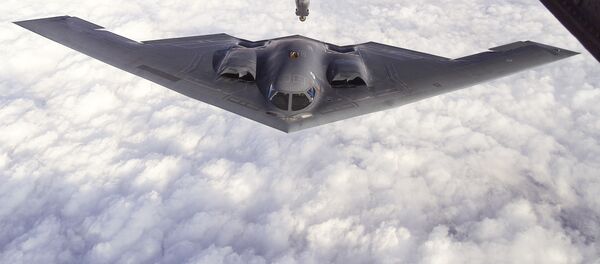 Американский тяжелый малозаметный стратегический бомбардировщик Northrop B-2 Spirit Американский тяжелый малозаметный стратегический бомбардировщик Northrop B-2 Spirit - 俄罗斯卫星通讯社