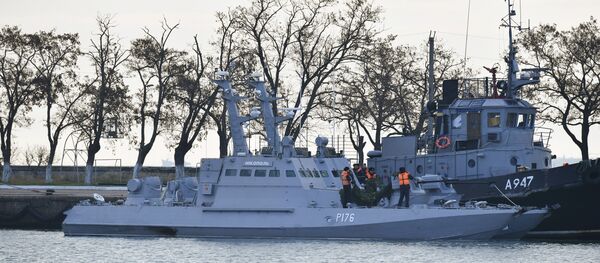 侵犯俄罗斯国界的乌海军“尼科波尔”号和“亚内卡布”号 侵犯俄罗斯国界的乌海军“尼科波尔”号和“亚内卡布”号 - 俄罗斯卫星通讯社