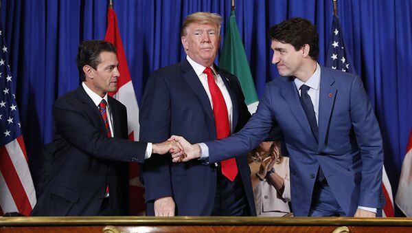 特朗普與墨西哥和加拿大領導人簽署新的貿易協定 - 俄羅斯衛星通訊社
