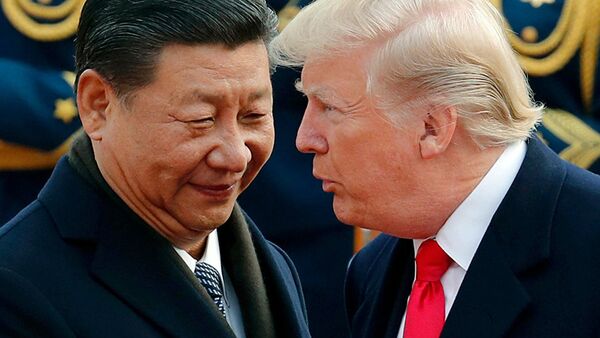 Президент США Дональд Трамп и председатель КНР Си Цзиньпин. Архивное фото. - 俄罗斯卫星通讯社