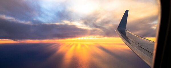 Крыло самолета в небе Крыло самолета в небе - 俄罗斯卫星通讯社