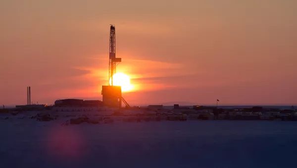 Буровая установка на месте бурения нефтяной компанией Роснефть - 俄羅斯衛星通訊社