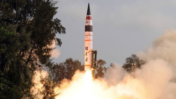 Индийская ракета Agni V. Архивное фото. - 俄罗斯卫星通讯社