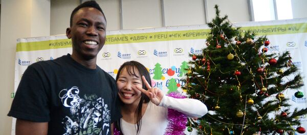 俄罗斯远东联邦大学的学生在准备迎接新年 - 俄罗斯卫星通讯社