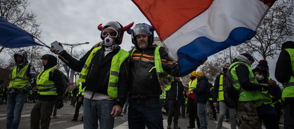 法国斯特拉斯堡恐怖事件后再有上百人举行黄背心抗议活动 - 俄罗斯卫星通讯社