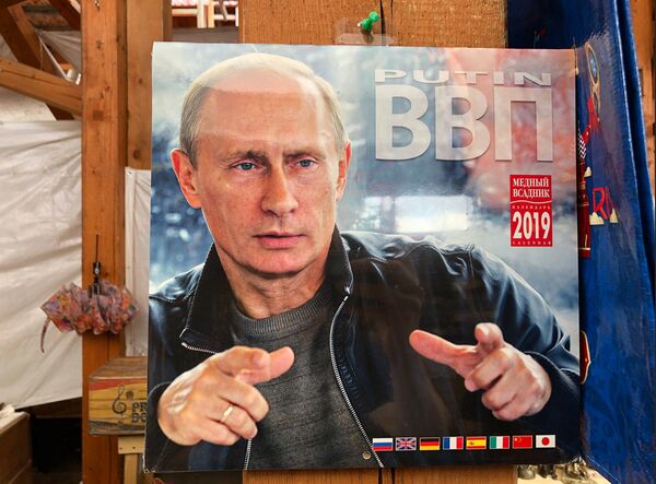 有普京肖像的2019年新年掛歷 - 俄羅斯衛星通訊社