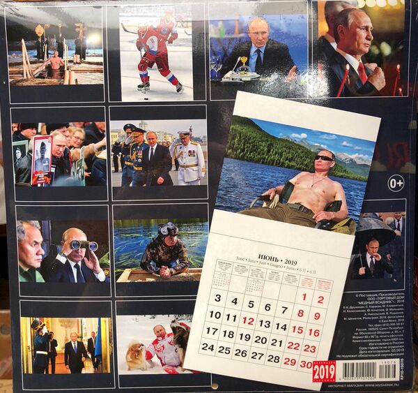 有普京肖像的2019年新年掛歷 - 俄羅斯衛星通訊社
