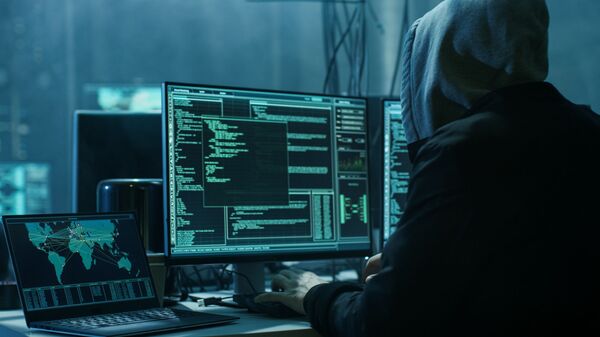 Хакер во время работы  - 俄罗斯卫星通讯社