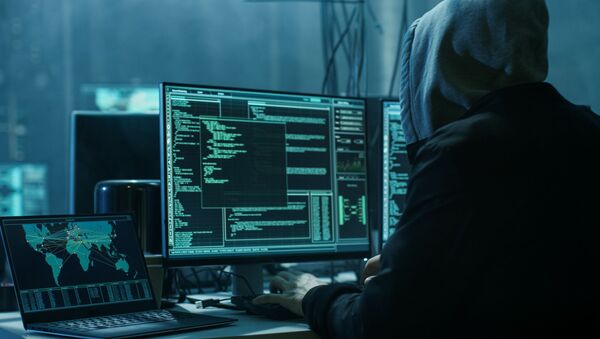 Хакер во время работы  - 俄羅斯衛星通訊社