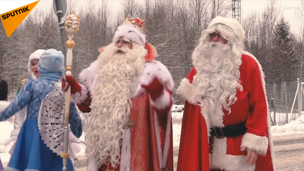 俄罗斯严寒老人与芬兰圣诞老人会面 - 俄罗斯卫星通讯社