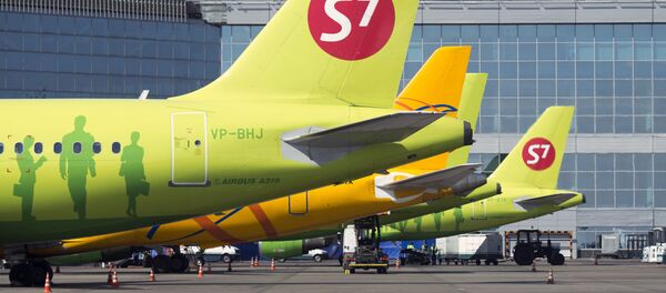 Самолеты авиакомпании s7 Airlines в аэропорту Домодедово - 俄罗斯卫星通讯社