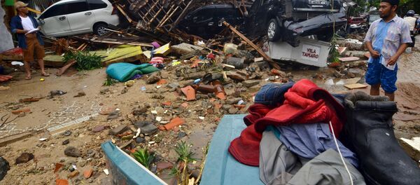 Разрушения после цунами в Индонезии - 俄罗斯卫星通讯社