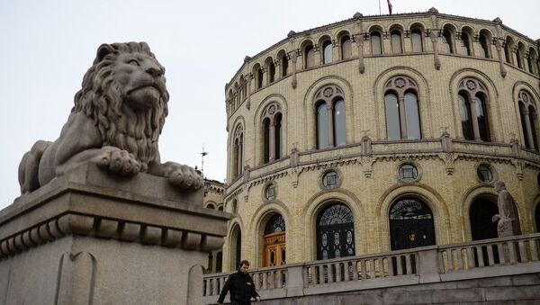 Здание парламента Норвегии в Осло.  - 俄罗斯卫星通讯社