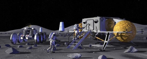 Лунная база в представлении художников НАСА  - 俄羅斯衛星通訊社