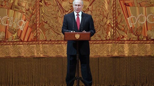 俄總統普京在莫斯科大劇院新年招待會上談到2018年度大事 - 俄羅斯衛星通訊社