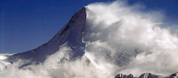 Пик Хан-Тенгри, Тянь-Шань, на границе Казахстана, Киргизии и Китая Пик Хан-Тенгри, Тянь-Шань, на границе Казахстана, Киргизии и Китая - 俄羅斯衛星通訊社