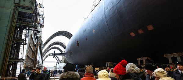 ‘弗拉基米尔大公’号战略导弹巡航核潜艇的下水礼 - 俄罗斯卫星通讯社