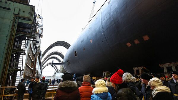 ‘弗拉基米尔大公’号战略导弹巡航核潜艇的下水礼 - 俄罗斯卫星通讯社