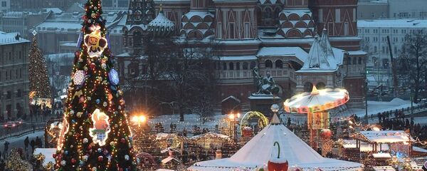 莫斯科红场上的新年装饰 - 俄罗斯卫星通讯社