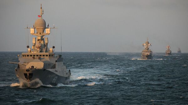 Корабли в Каспийском море - 俄罗斯卫星通讯社