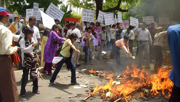 Протесты в Индии - 俄羅斯衛星通訊社