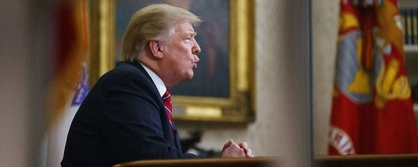 美国总统特朗普向民众发表电视讲话 - 俄罗斯卫星通讯社