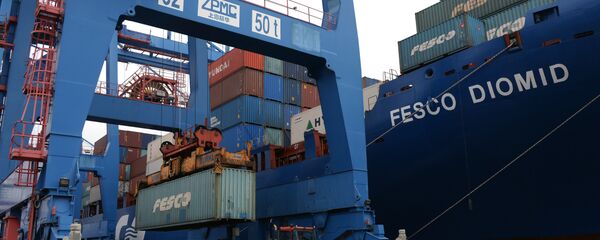 контейнеры в порту Владивостока - 俄罗斯卫星通讯社