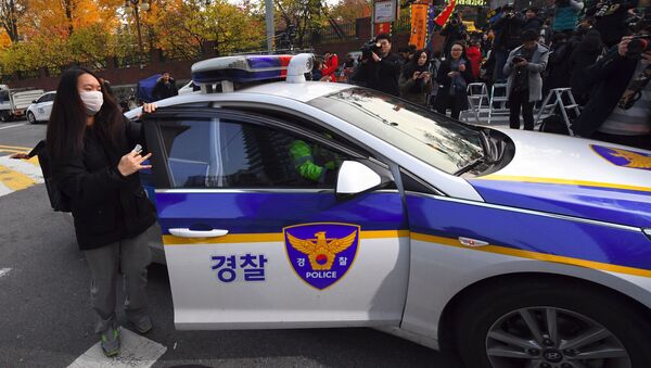 Автомобиль корейской полиции - 俄罗斯卫星通讯社