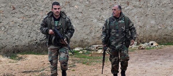 叙利亚政府军人在曼比季 - 俄罗斯卫星通讯社