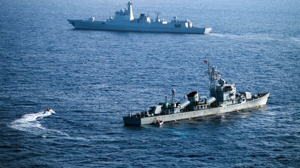 Корабли китайского флота на учениях в Южно-Китайском море - 俄羅斯衛星通訊社