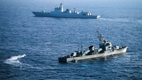 Корабли китайского флота на учениях в Южно-Китайском море - 俄羅斯衛星通訊社