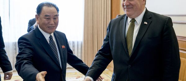 金英哲和蓬佩奧 - 俄羅斯衛星通訊社