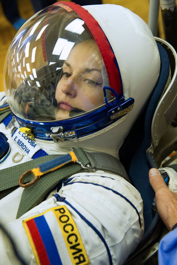 俄羅斯和前蘇聯第四位女宇航員葉蓮娜∙謝洛娃在2014年的宇航任務。 - 俄羅斯衛星通訊社