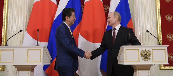 克宫：安倍的经济倡议将促成俄日和平条约的签署 - 俄罗斯卫星通讯社