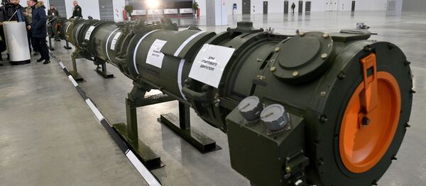 Ракета 9М729 в выставочном павильоне КВЦ Патриот в Московской области - 俄罗斯卫星通讯社