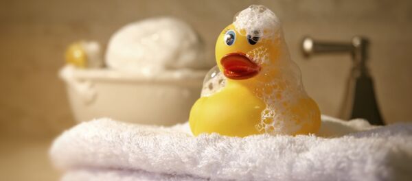 Резиновая уточка в ванной комнате Резиновая уточка в ванной комнате - 俄羅斯衛星通訊社