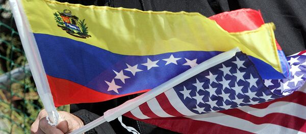 Флаги США и Венесуэлы. - 俄罗斯卫星通讯社