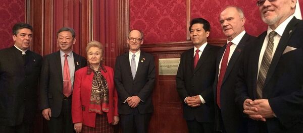 莫斯科纪念“1950年毛泽东——斯大林会面”纪念碑揭牌仪式 - 俄罗斯卫星通讯社