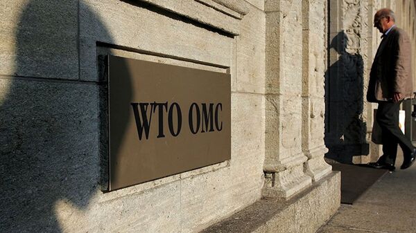 A sign of the World Trade Organization (WTO) - 俄罗斯卫星通讯社