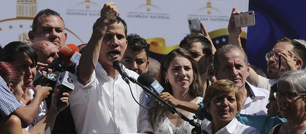 Лидер оппозиции в Венесуэле Хуан Гуайдо Лидер оппозиции в Венесуэле Хуан Гуайдо - 俄罗斯卫星通讯社