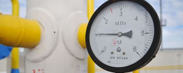 Манометр на трубопроводе газораспределительной станции Нежухив в Стрыйском районе Львовской области - 俄罗斯卫星通讯社