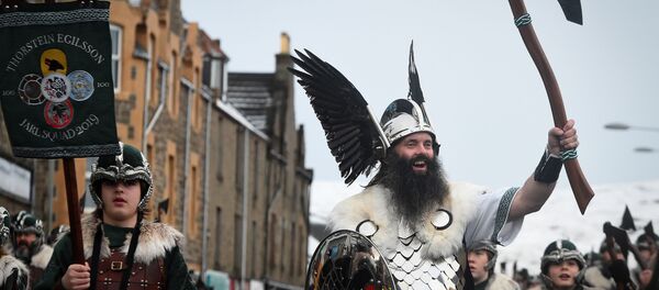 蘇格蘭設得蘭群島慶祝維京節 - 俄羅斯衛星通訊社