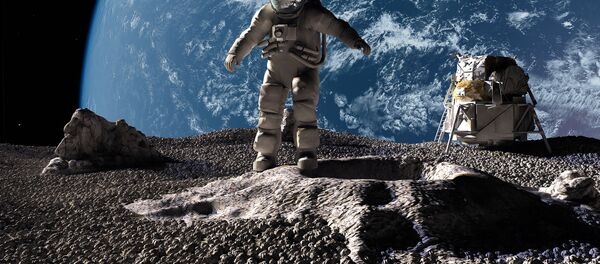 Астронавты на фоне планеты Земля  - 俄罗斯卫星通讯社