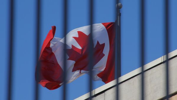 Флаг посольства Канады в Пекине. - 俄罗斯卫星通讯社
