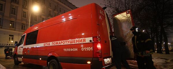 莫斯科尼基茨基大道12號發生火災 - 俄羅斯衛星通訊社