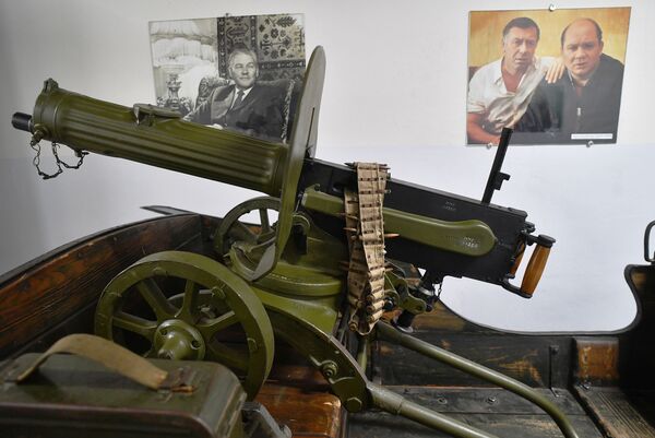 莫斯科電影製片廠博物館裡的重型機關槍展示 - 俄羅斯衛星通訊社